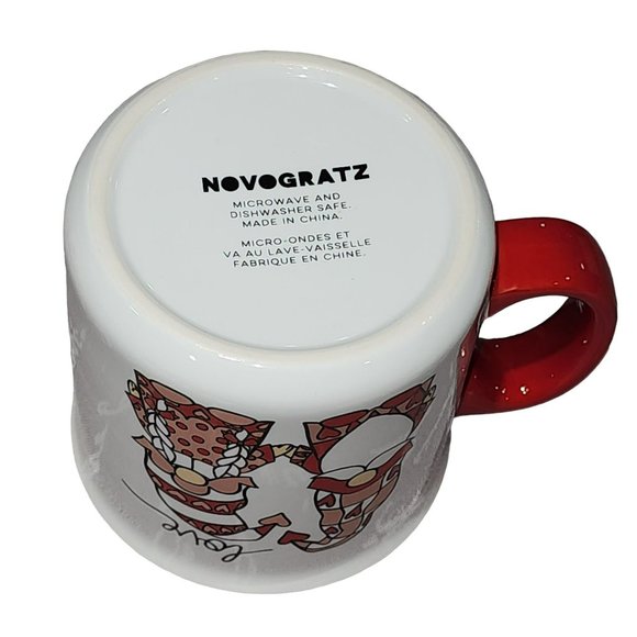 Novogratz American Gnome LOVE Ceramic Coffee Mug White And Red 16oz - Picture 6 of 13